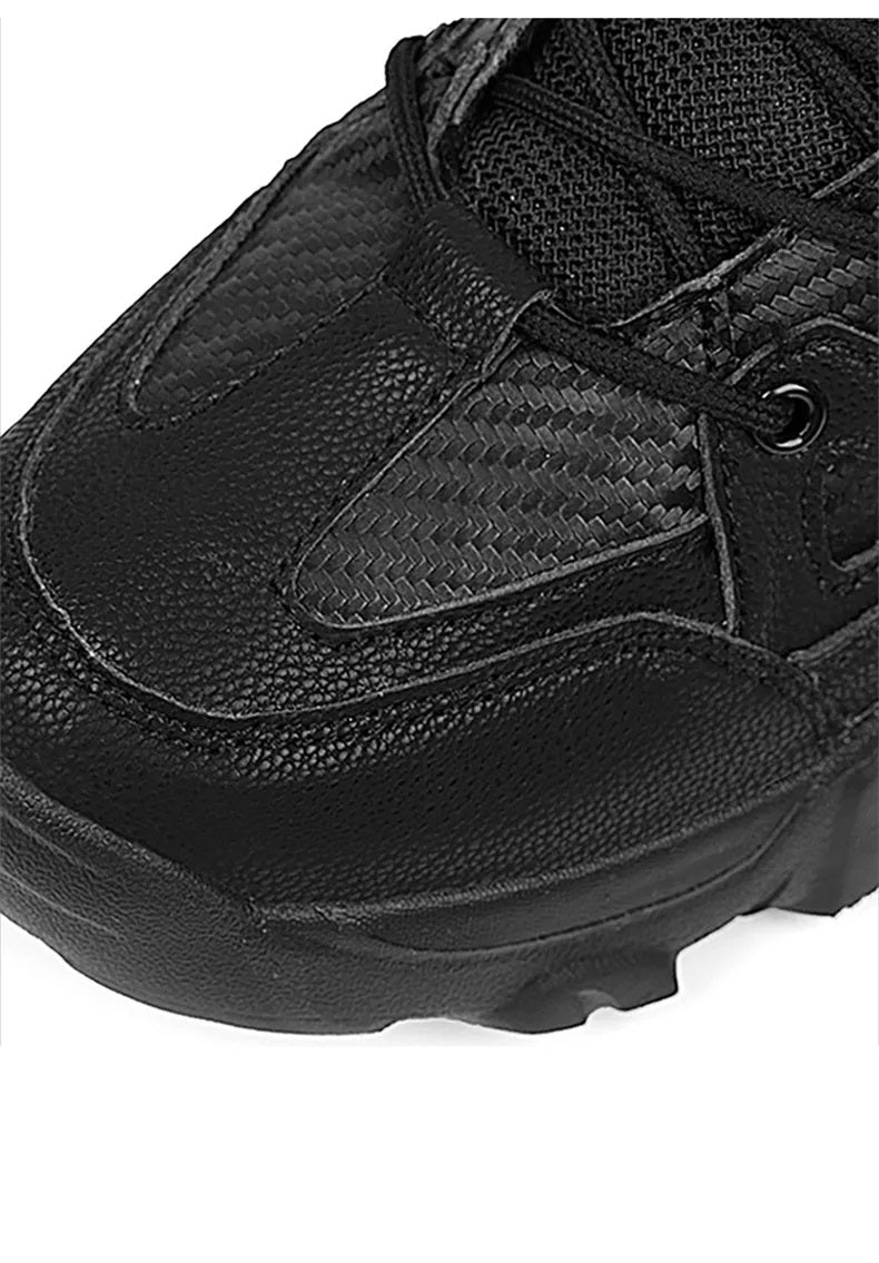 Męskie wysokie zimowe buty – ciepłe wygodne outdoorowe buty śniegowe