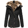 Ladies' winter jacket – Fitted parka with detachable hood