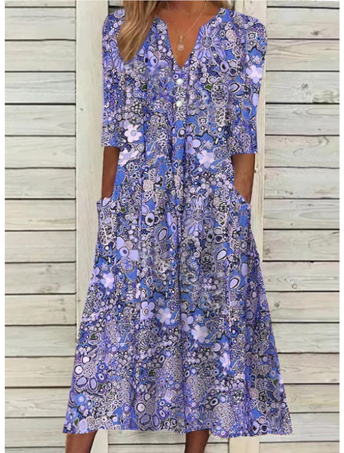 Elegant Sommerkjole med Komfortabel Mavedækning