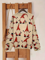 Julecardigan med rensdyr – Dame vintervest med festligt design