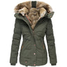 Ladies' winter jacket – Fitted parka with detachable hood