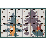 Dekorativer Adventskalender mit Fächern und Winterdesign