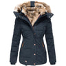 Ladies' winter jacket – Fitted parka with detachable hood