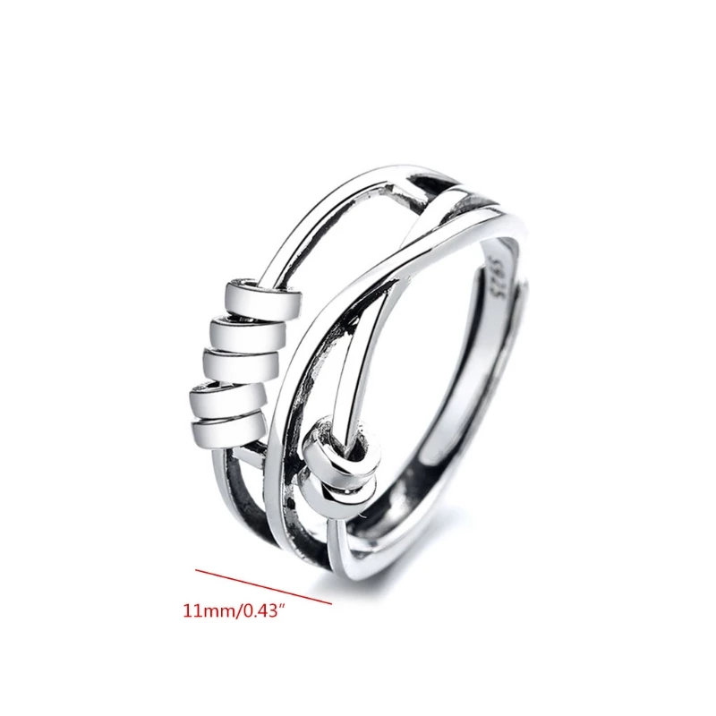 Ring mod Stress og Uro i 925 Sølv