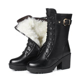 Ladies' winter boots with plush lining – warm and stylish