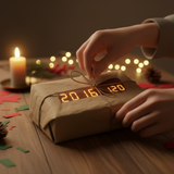 Digitalt Træ LED Ur – Visning af Tid, Dato & Temperatur