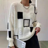 Stilfuld Patchwork Sweater for Komfort og Varme