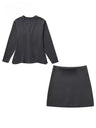 Elegant Blazer og Nederdel Sæt til Damer
