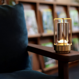 Modern mood lamp – Elegant cylindrical table lamp with warm light