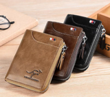 Kompakt herrepunge med lynlås – Slankt og rummeligt design