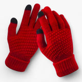 Dziane rękawiczki zimowe – ciepłe i kompatybilne z ekranem dotykowym