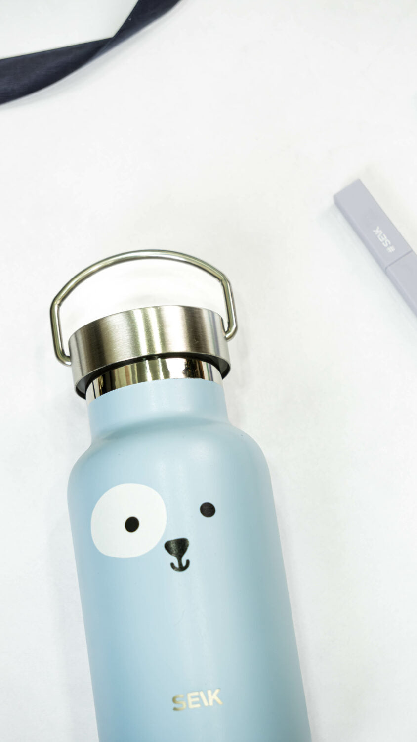Children's drinking bottle with animal motif – Leak-proof bottle for school and on the go