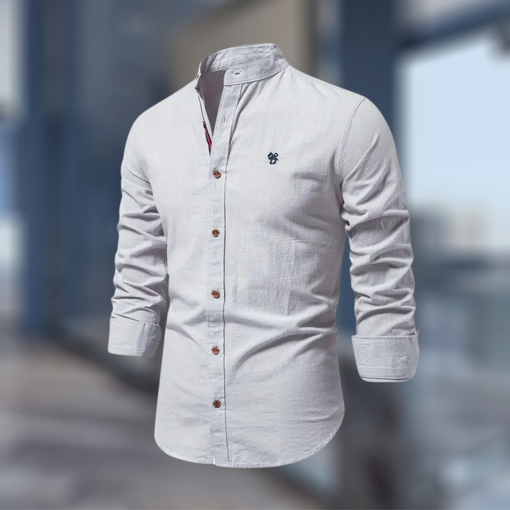 Trendy langærmet poloshirt til herrer