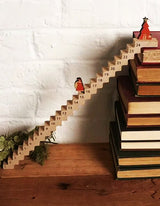 Træ Adventstrap Dekoration – Mini Juletrappe med Figurer