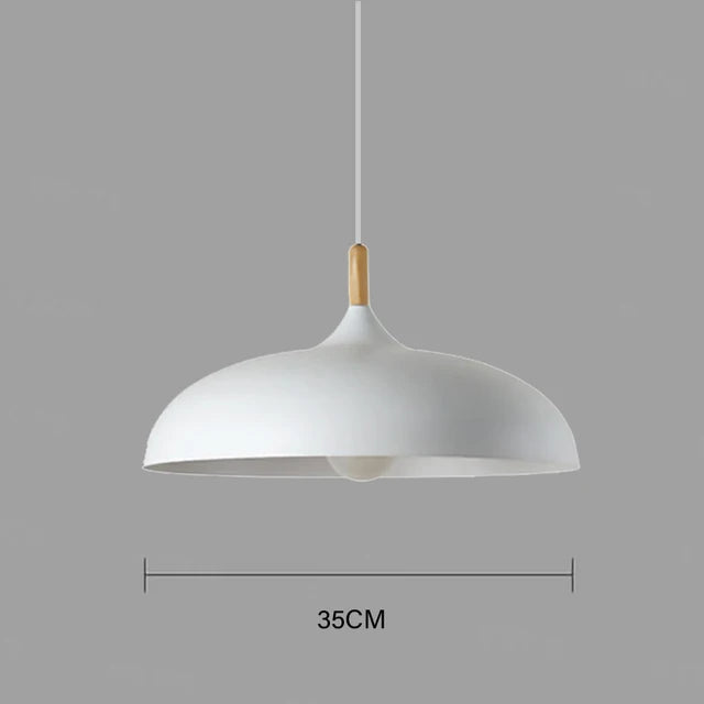 Moderne Skandinavisk Egetræ LED Loftlampe