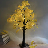 LED Ginkgo bordlampe 60cm dekoration hvid gul moderne batteribelysning integreret LED