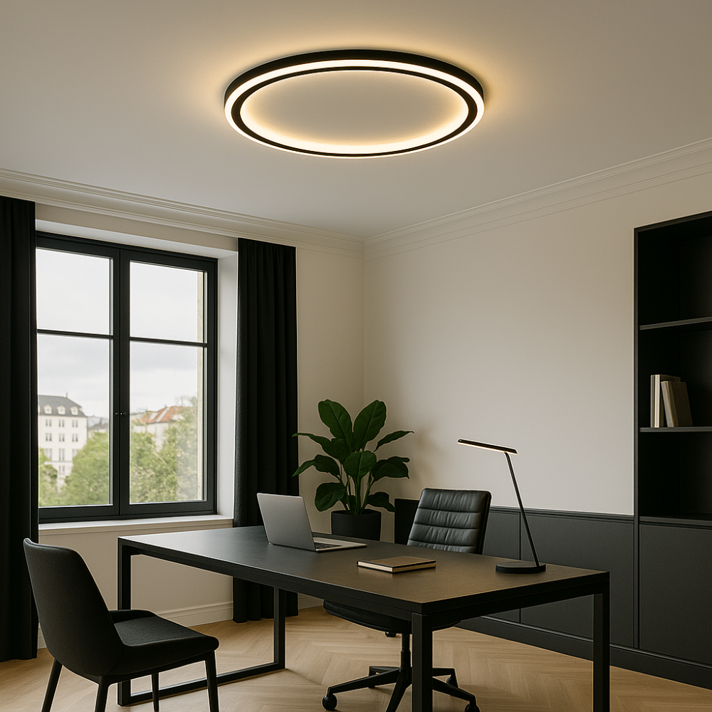 Moderne Skandinavisk LED Loftlampe - Dæmpbar, Energibesparende og Stilfuld til Stue, Spisestue og Gang