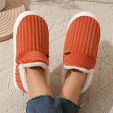Warm ribbed knitted slippers – Comfortable slippers for the home