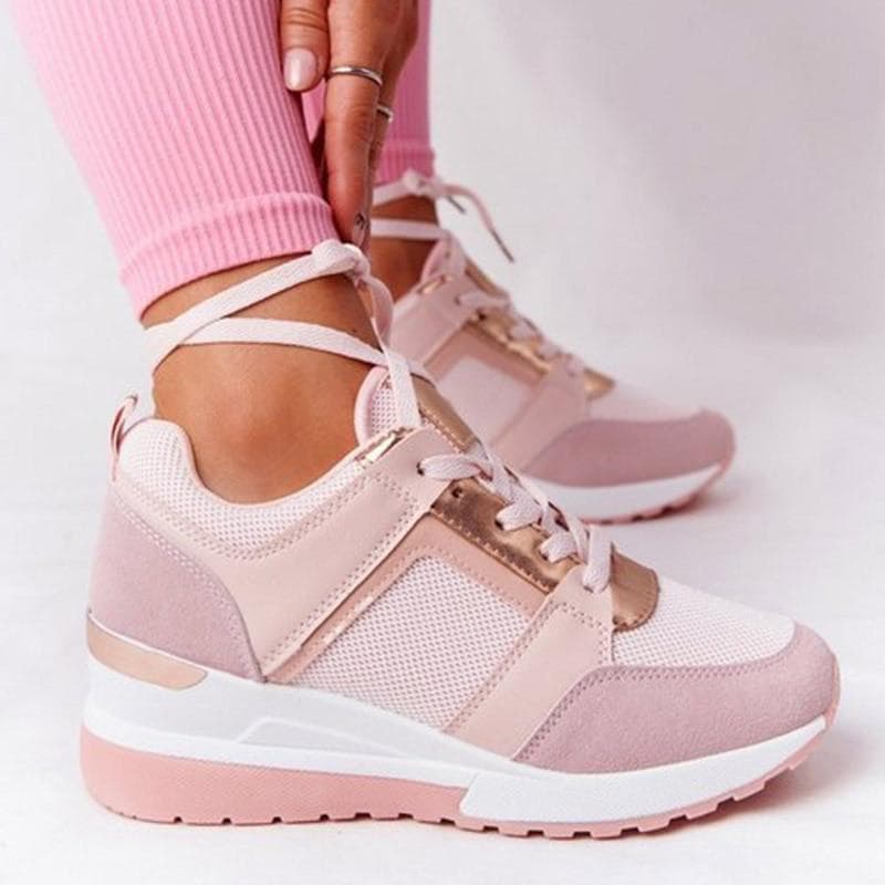 Dame Sneakers med Komfortabel Stødabsorberende Sål
