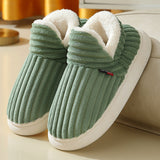 Warm ribbed knitted slippers – Comfortable slippers for the home