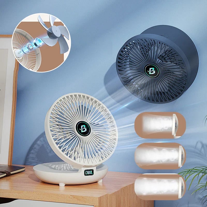 Elegant Bærbar Ventilator | Stilfuld, Sammenklappelig Ventilator for Komfort