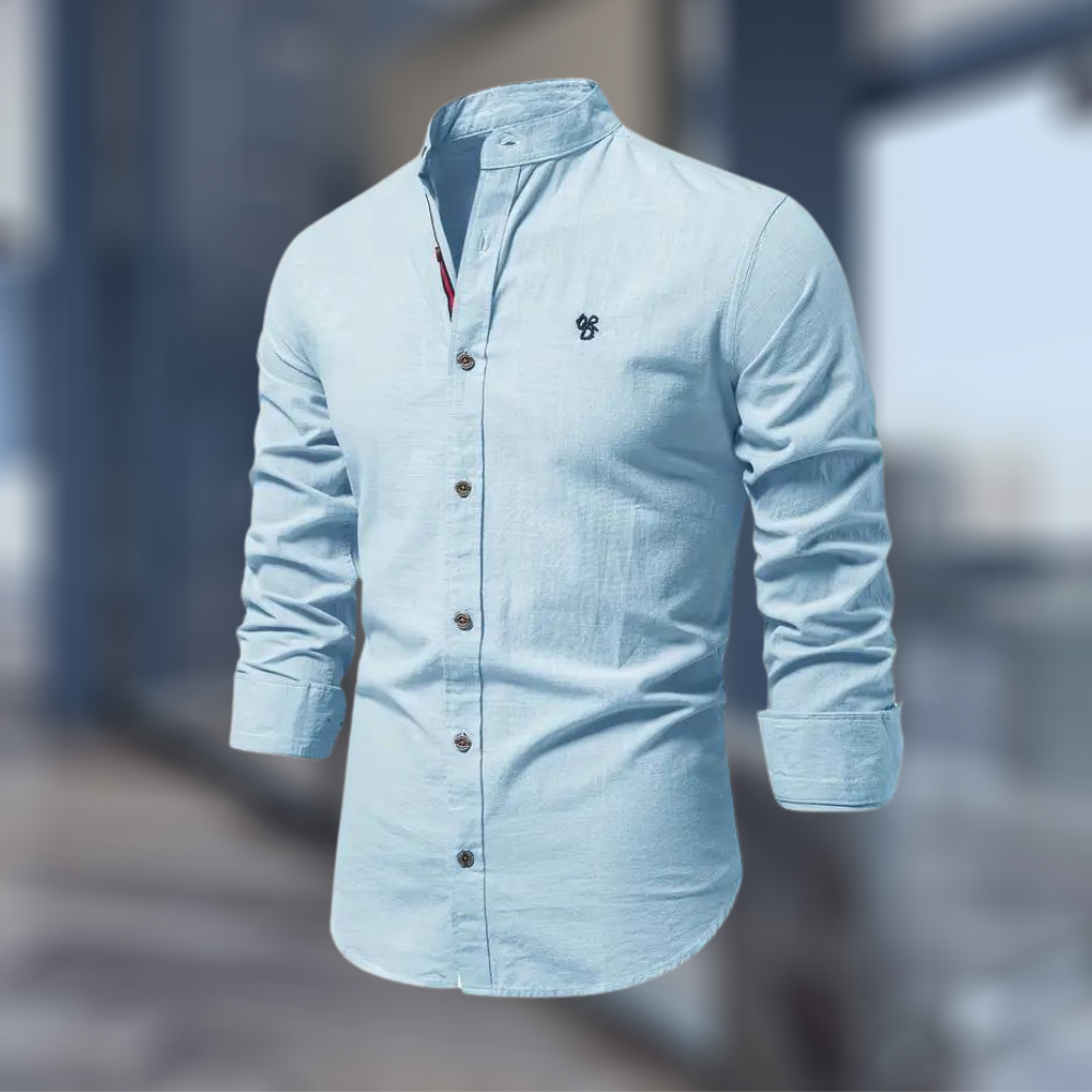 Trendy langærmet poloshirt til herrer