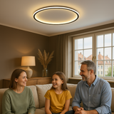 Moderne Skandinavisk LED Loftlampe - Dæmpbar, Energibesparende og Stilfuld til Stue, Spisestue og Gang