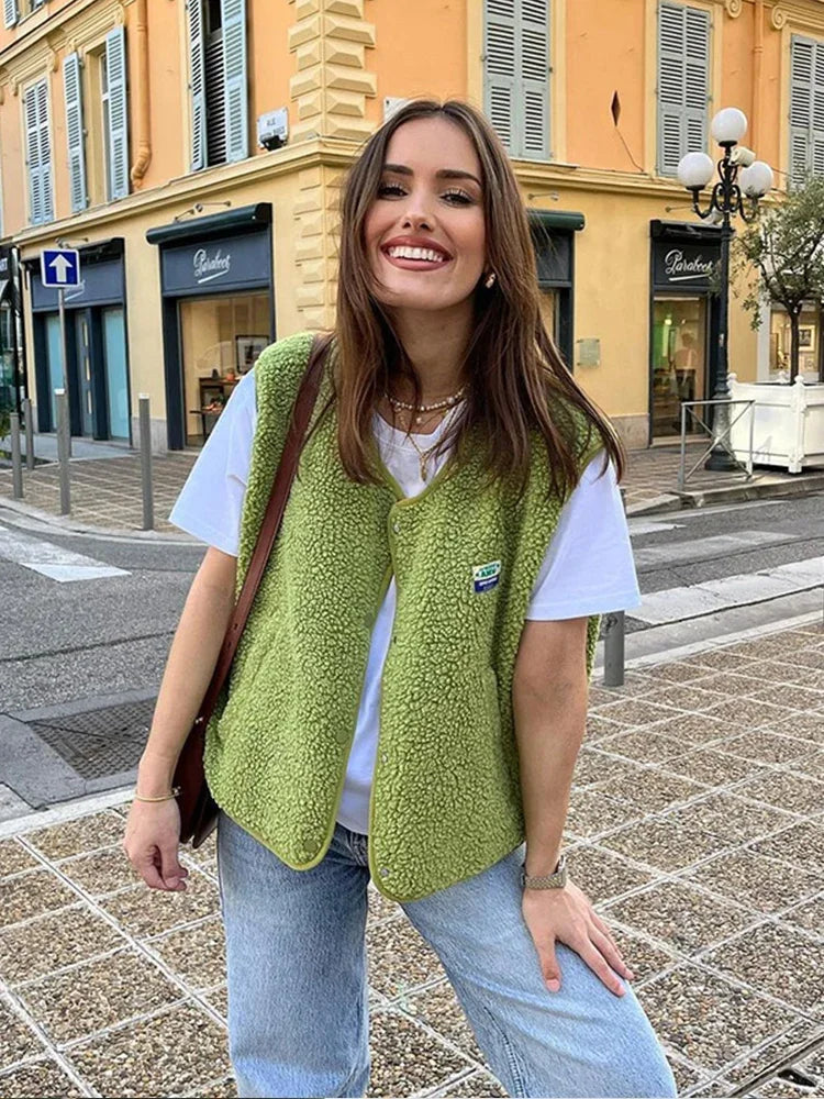 Højkvalitets Sherpa Fleece Vest til Damer