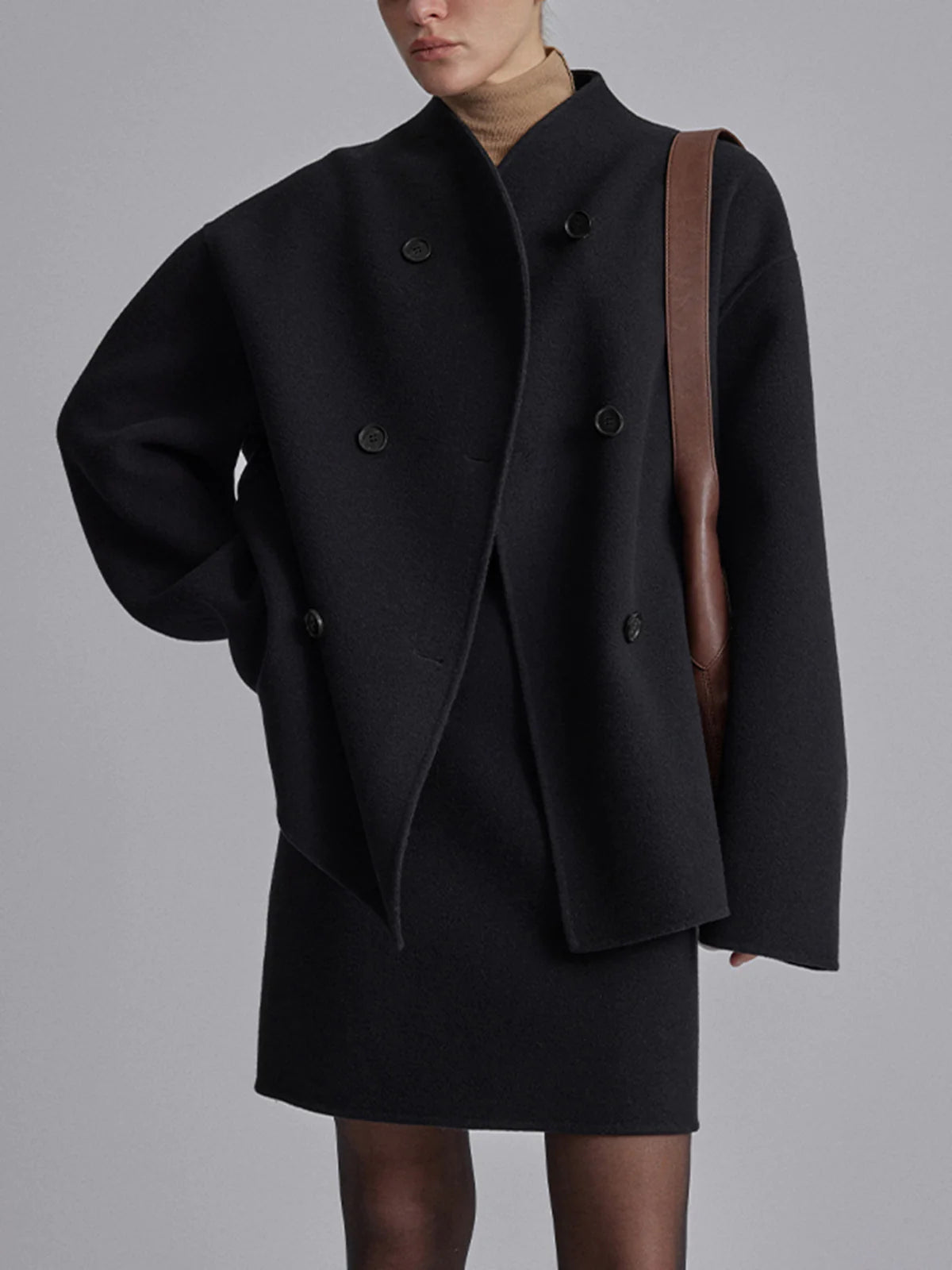 Oversized Button-Down Jakke til Damer - Stilfuld og Komfortabel