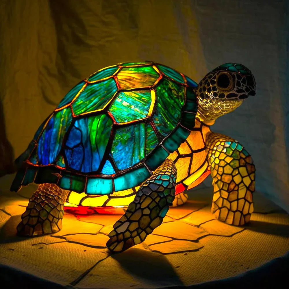 Kunstnerisk Bordlampe med Dyremotiver