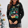 Women's Christmas Sweater – Winter Sweater with Christmas Tree & Gift Print