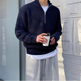Klassisk Pullover med Plissé-Textur til Mænd