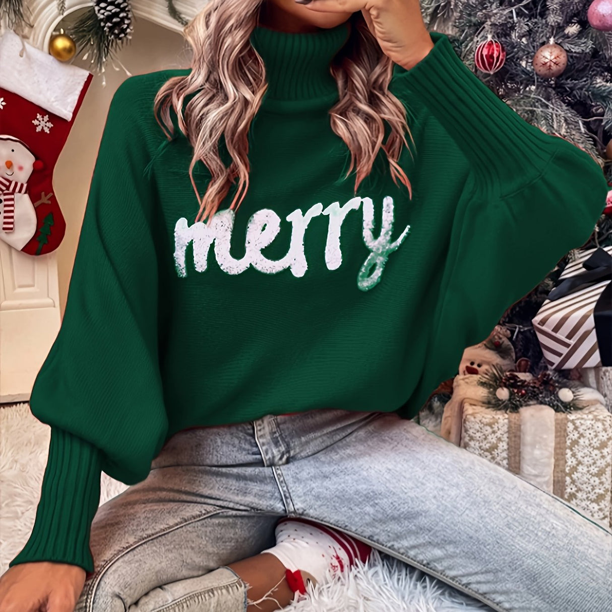 Dame Juletrøje “Merry” – Komfortabel Vinter Sweater
