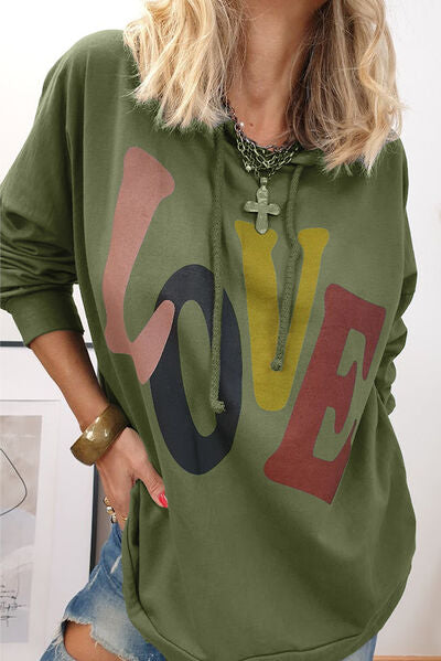 Oversized Dame Hoodie – Med Snor og Subtil Hjerte Detalje