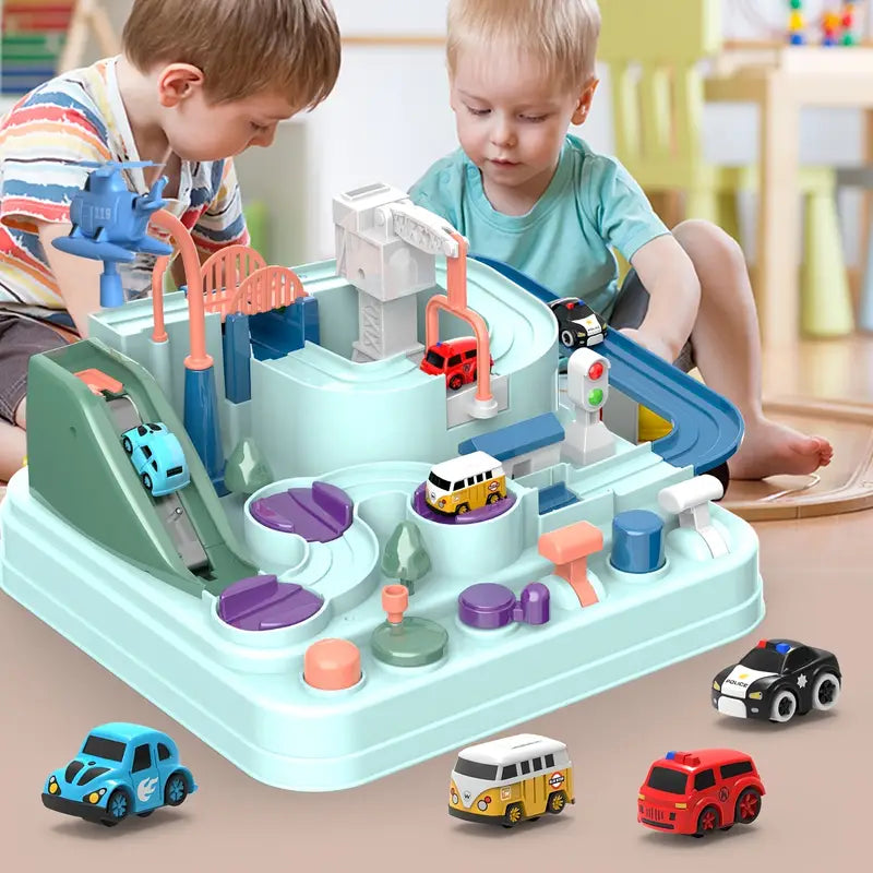 Magnetyczna Autostradowa Mata do Zabawy – Interaktywny Zestaw Przygodowy Montessori z Samochodami