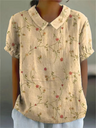 Vintage Blomsterbluse Dame | Komfortabel Pasform