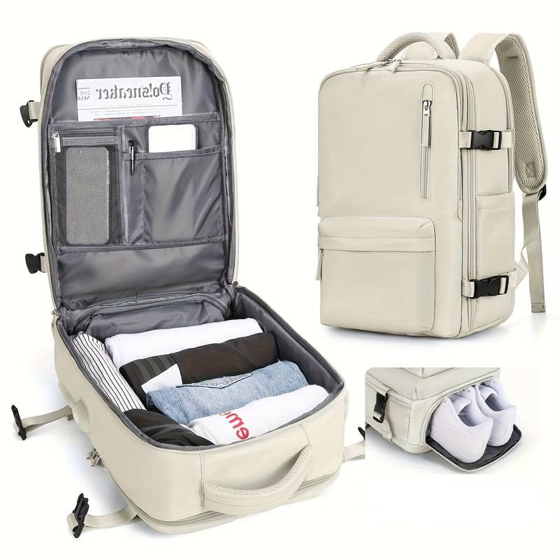 Trendy rygsæk med skorum, laptoprum og USB-port