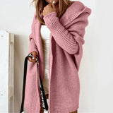 Krammende Oversized Cardigan med Hætte til Kolde Dage