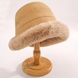 Dame vinter bucket hat – varm hat med blød kant