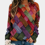 Farverig damebluse med print - Stilfuld og komfortabel