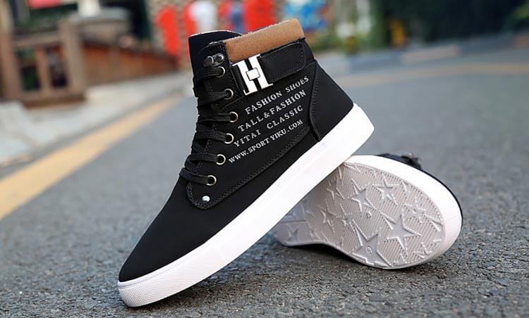 Herre Casual Mid-Top Støvler – Komfortable Stilfulde Sneakers