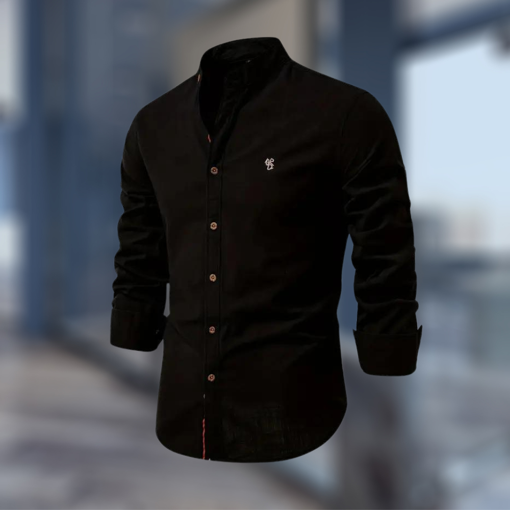 Trendy langærmet poloshirt til herrer