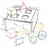 Træ Formsorteringsboks – Montessori Sorteringsboks med Farverige Klodser