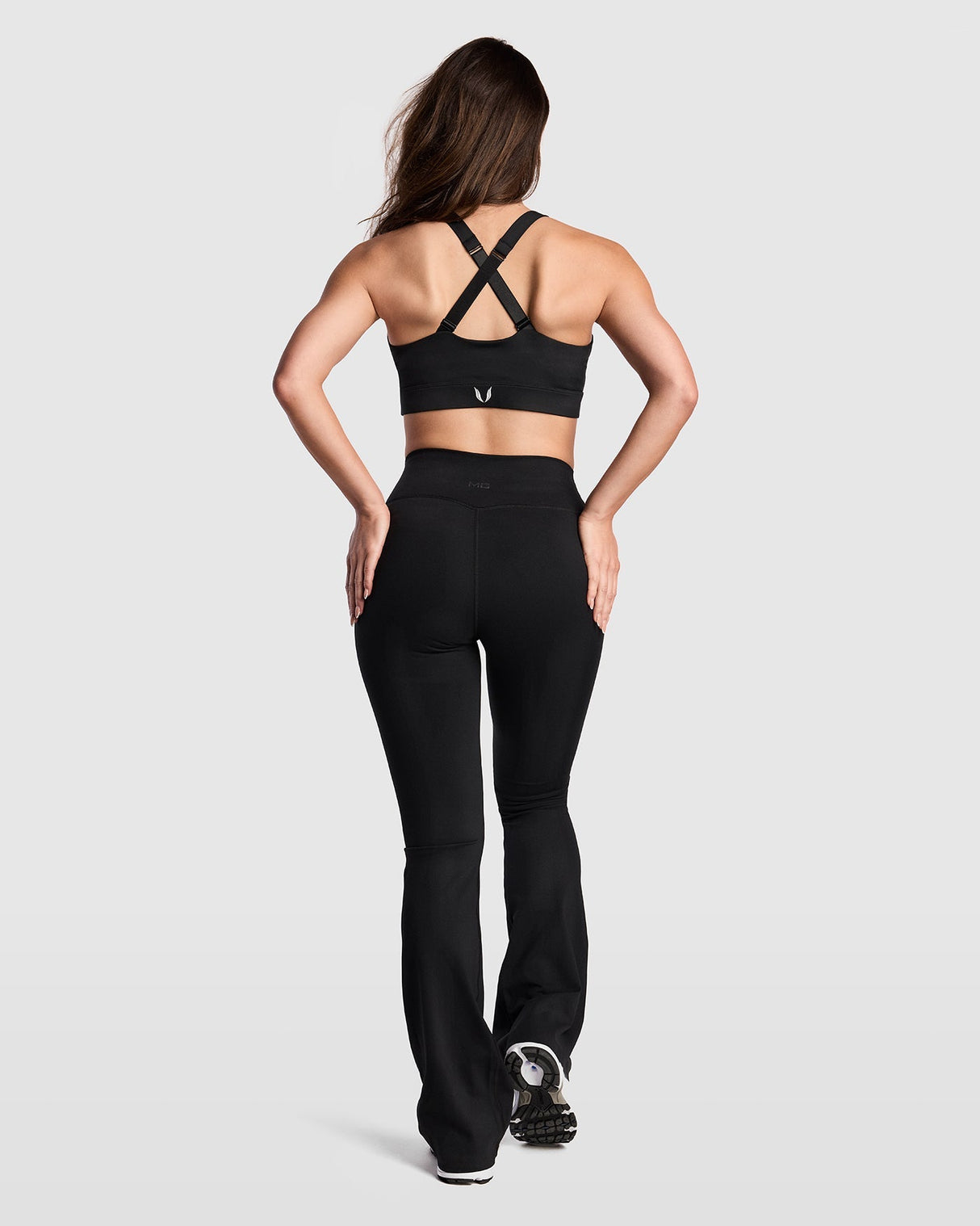 Flared Leggings Høj Kvalitet Pasform - Sort