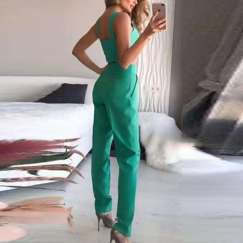 Dame 3-delt Blazersæt – Blazer, Bukser og Top – Business og Elegant