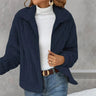 Women's teddy jacket – Soft fleece jacket with zipper and collar