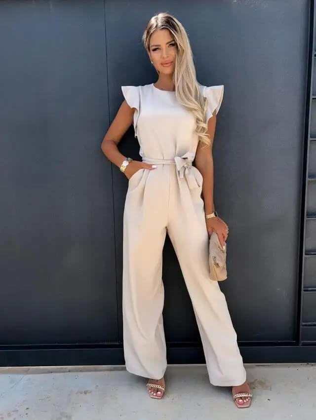 Elegant og Komfortabel Jumpsuit med Sommerfugleærmer
