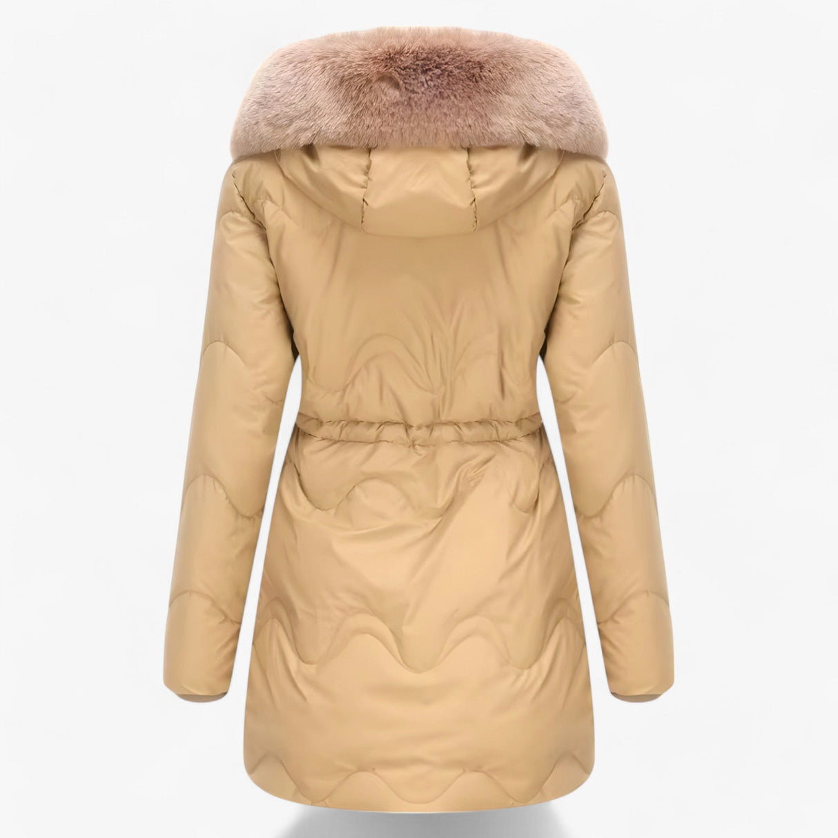 Ladies' Winter Jacket – Elegant Warm Jacket with Fur Collar and Hood