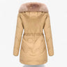 Ladies' Winter Jacket – Elegant Warm Jacket with Fur Collar and Hood