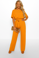 Jumpsuit med Justerbart Taljebånd og Elegant Pasform